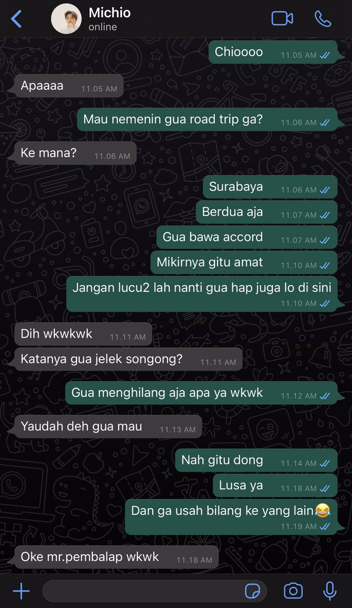 kkuromiyo's tweet photo. — Love Lane Speedway.

Elgarido, si 'penguasa jalanan' yang gak terima ketika ada orang misterius yang tiba-tiba muncul di arena—yang tanpa dia ketehui adalah Michio, anak dari 'guru' yang membuatnya mencintai mobil dan jalanan.

; a nomin au by kkuromiyo https://t.co/wtYvCEyTRO