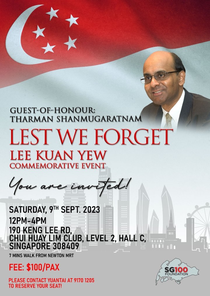 wannabdoc's tweet photo. I am organizing a special lunch dialogue with Tharman, where he will be sharing rare insights on leadership and working with LKY. PM me if you find value in meeting Tharman face to face and networking with like-minded individuals! https://t.co/aXEC41T7w5