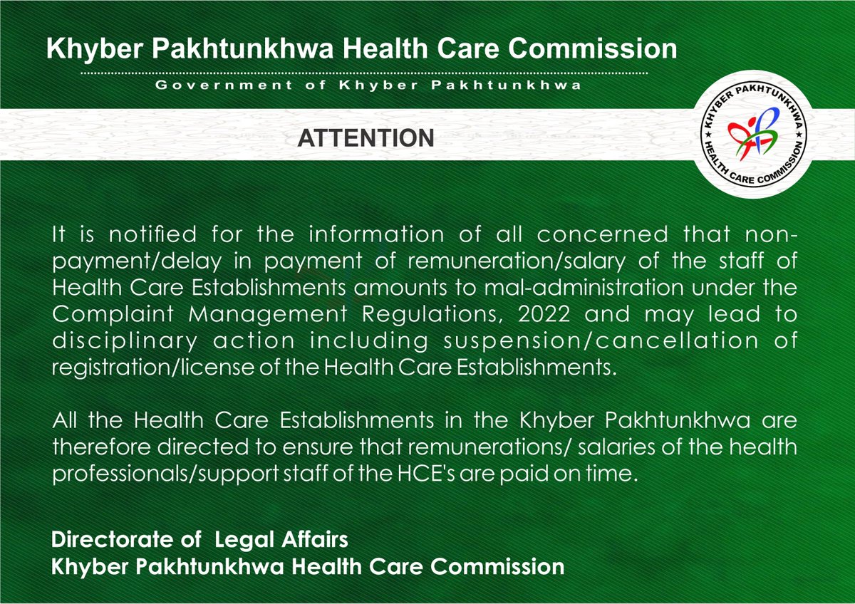 Attention
#legalaffairs, #KPUpdates #KPHCC #complaintmanagement #healthcare #HealthKP