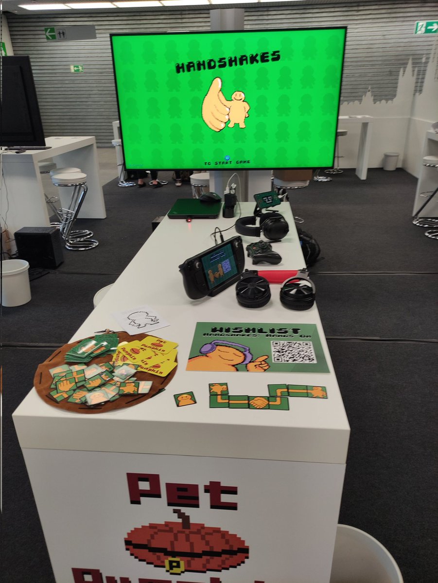 All set up and ready to go at <a href="/devcom_global/">devcom - developer community</a> , come check out <a href="/handshakes_game/">Handshakes - FREE on Steam and Android!</a> if you're around #ddc2023