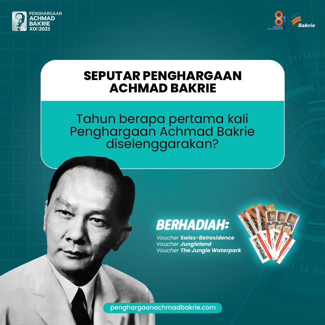P_AchmadBakrie's tweet photo. ✨GIVEAWAY ALERTS ✨
Yuk ikutan! Ini syarat &amp; ketentuannya:

1. Follow akun ini
2. RT+likes tweet ini &amp; reply jawaban dengan hastag #PABXIX #81NEKA #BersinergiUntukIndonesia 
3. Akun hrs asli &amp; tdk private
4. Pengumuman pemenang hari Selasa, 22/08/2023
5. Keputusan juri mutlak https://t.co/L37UeYzOy9