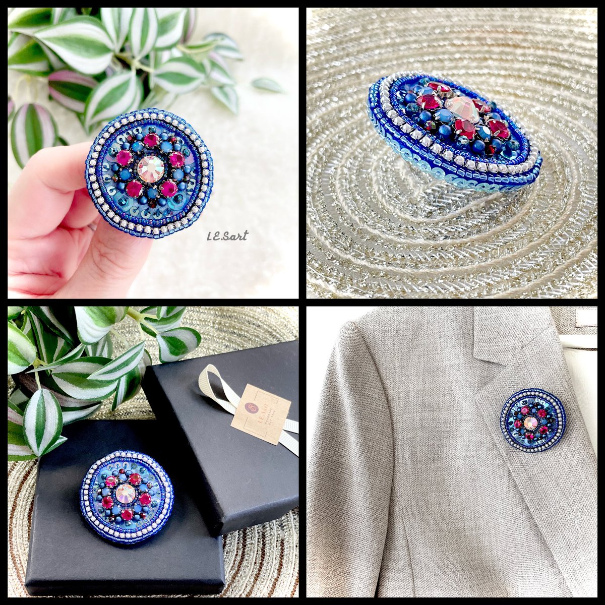 SuzukiElena1's tweet photo. https://t.co/3StoKEDkrV 

NewItem✨ブルーとダークピンク色を使ったビーズ刺繍ブローチです💙🩷
今回は、縁をビーズではなく、スパンコールで仕上げました🧵🪡
#ɴᴇᴡɪᴛᴇᴍ 
#ブローチ
#ビーズ刺繍ブローチ
#ハンドメイド
#handmade
#beads
#販売中
#プレゼントにオススメ
#forgift
#brooch
#minne https://t.co/cfZn3ow9uq