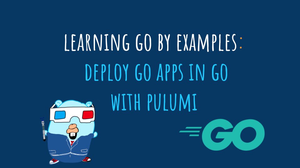 aurelievache's tweet photo. In previous articles I created apps in Go, now let's see how we can deploy them, in Go too ^^, with Pulumi (@PulumiCorp).
https://t.co/DExkPX6JsC
Bonus track: I wrote what I am thinking about Pulumi too.
@golang @ThePracticalDev #Goinception #IaC https://t.co/xjSIiCriZd