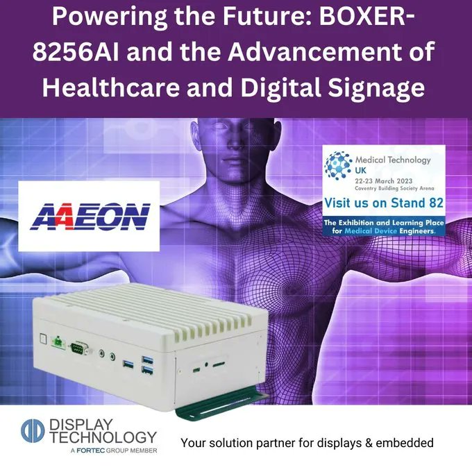 markforsyth_DT's tweet image. Transforming healthcare and digital signage with the BOXER-8256AI - a powerful embedded BOX PC that offers unmatched computing power for medical imaging, patient monitoring, drug discovery, and captivating displays. buff.ly/3Z4iUHD #AAEON #displaytechnology #EmbeddedAI"