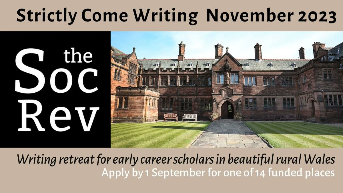 WRITE ON: apply to join our 3-day residential writing workshop for early career researchers. ✍️ Work with facilitators & #ECR peers at beautiful @gladlib ✍️ Free to attend ✍️ Travel & childcare bursaries available ✍️ Application deadline 1 September buff.ly/44OiRCX