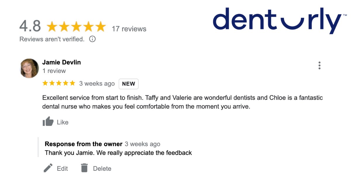 denturly's tweet photo. Thank you for your kind reviews.  You can book your free denture consult at https://t.co/xEYrZ5dqrK at any of our 10 X UK clinics. https://t.co/1VdfpACdDU