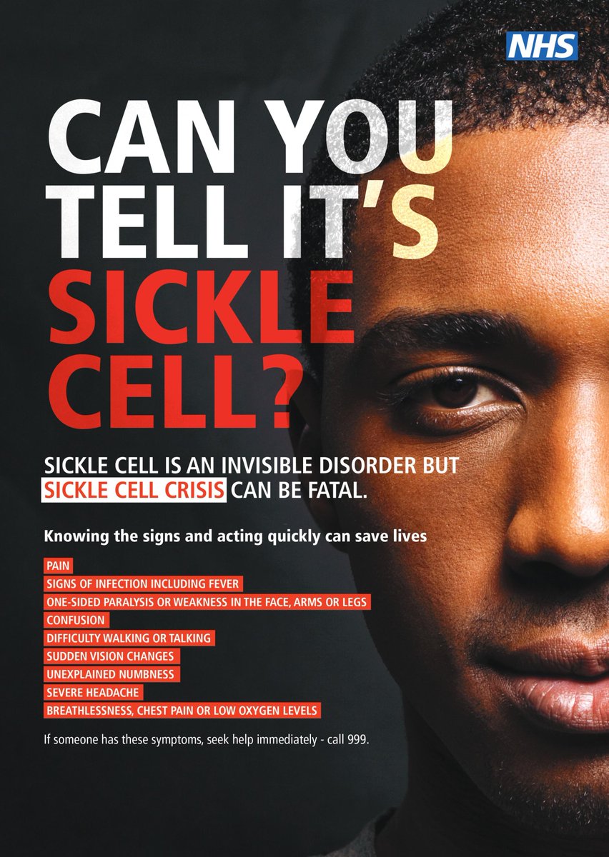 Sickle Cell Society (@sicklecelluk) on Twitter photo The <a href="/DHSCgovuk/">Department of Health and Social Care</a> has launched a campaign to improve #sicklecell care across the NHS. They aim to increase awareness of the key signs of a sickle cell crisis, particularly among emergency care staff, plus those living with the condition and their carers. e-lfh.org.uk/programmes/hea… The <a href="/DHSCgovuk/">Department of Health and Social Care</a> has launched a campaign to improve #sicklecell care across the NHS. They aim to increase awareness of the key signs of a sickle cell crisis, particularly among emergency care staff, plus those living with the condition and their carers. e-lfh.org.uk/programmes/hea…