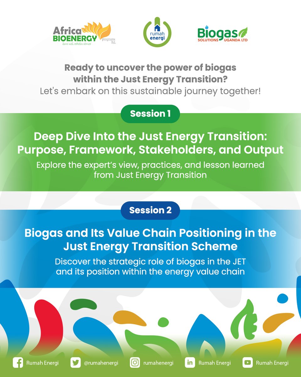 rumahenergi's tweet photo. Mark your calendar! Join us on: 24 August 2023 Time: 2:00 – 4:00 pm (UTC +7)  
Register now at https://t.co/0IjAfslZ08 

#ssbc #justenergytransition #renewableenergy #biogas https://t.co/bz137324BU