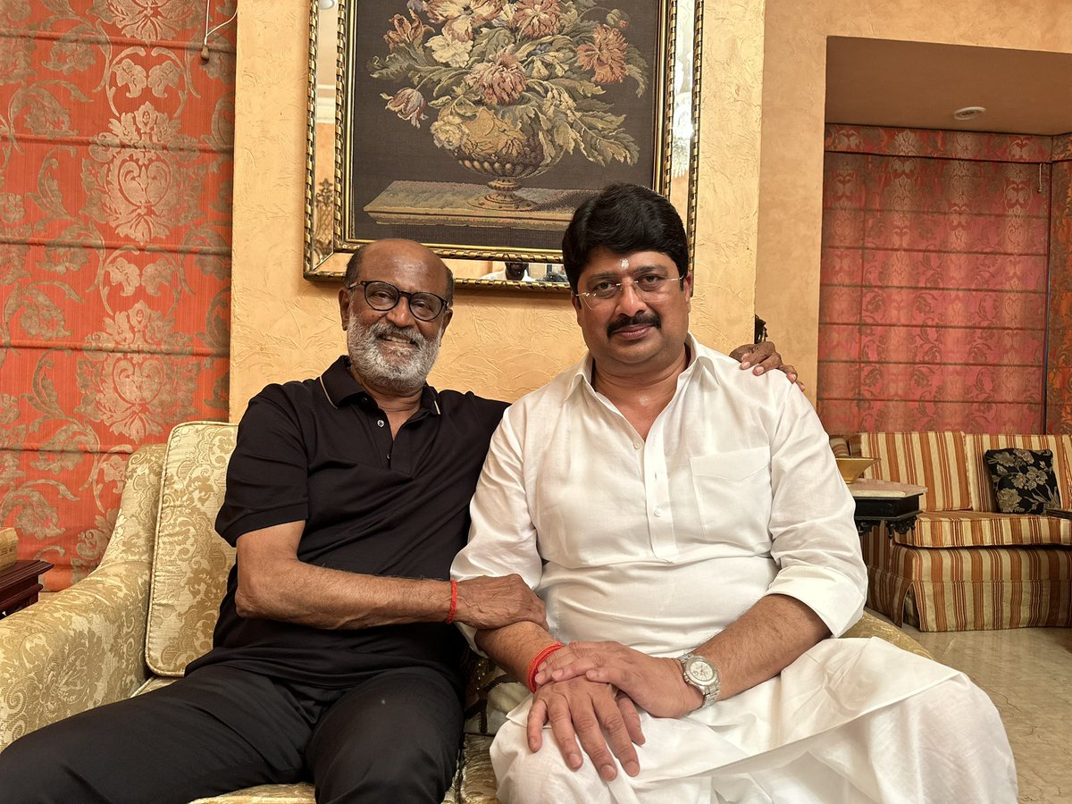 Its was a real honor and our privilege to host the Superstar of Indian Cinema @rajinikanth , who apart from being among the most versatile actor, is also a very noble and pious soul. Looking forward to watch his latest movie #Jailer