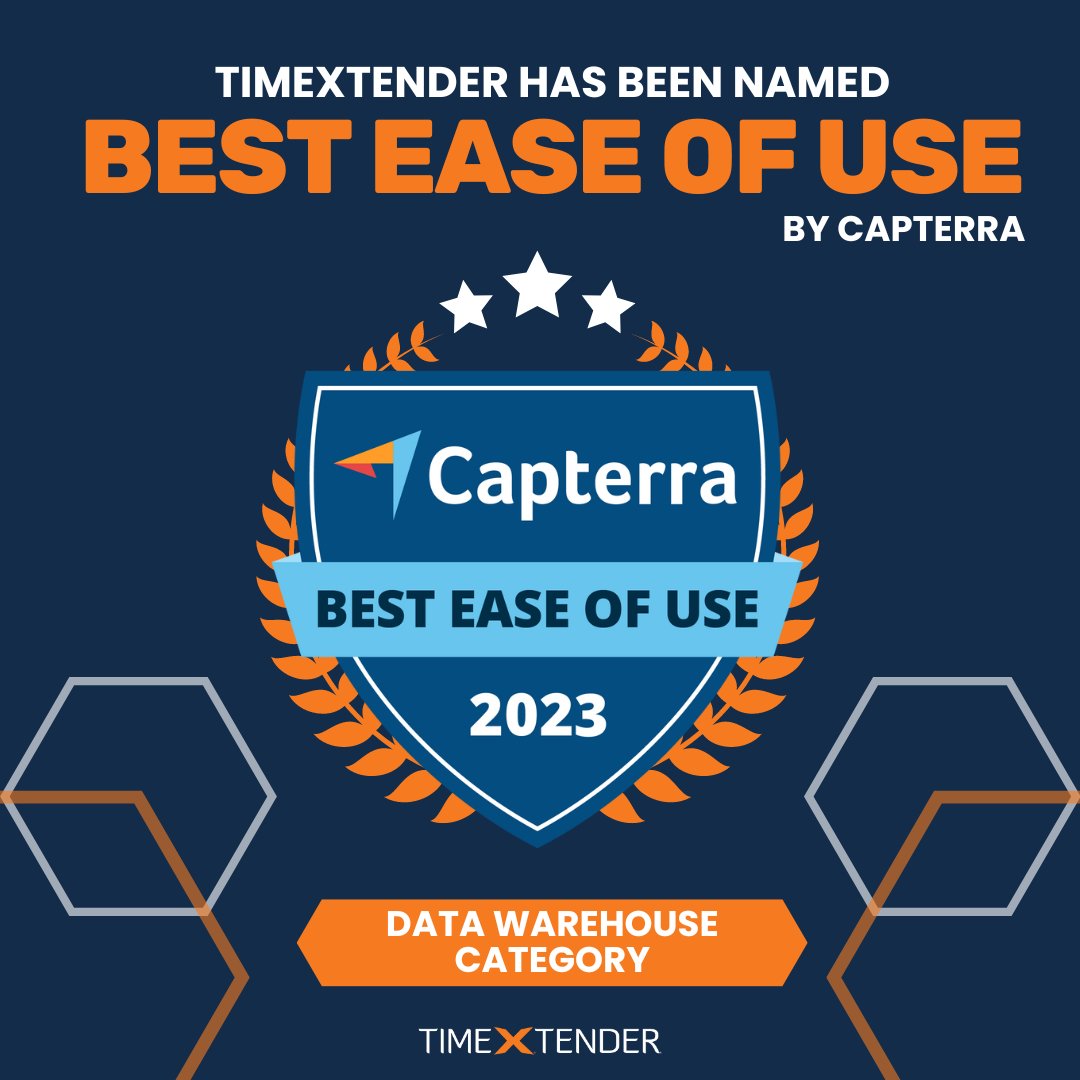 TimeXtender's tweet photo. TimeXtender is named Best Ease of Use in the Data Warehouse software category by Capterra! Thanks to our users for submitting reviews and feedback to help us rocket to this top position.
#timextender #becausetimematters https://t.co/pIAg4LpWiT