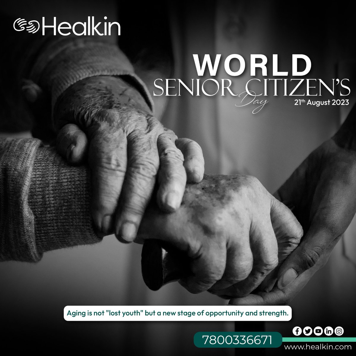Healkin1's tweet photo. Happy World Senior Citizens Day! 🎉💙 Embrace the beauty of aging, where wisdom, experience, and resilience shine brightly. At Healkin, we honor and celebrate our beloved seniors, offering them a new stage of opportunity and strength through compassionate healthcare at home. 🏠🌟 https://t.co/UKbWV0tZdz