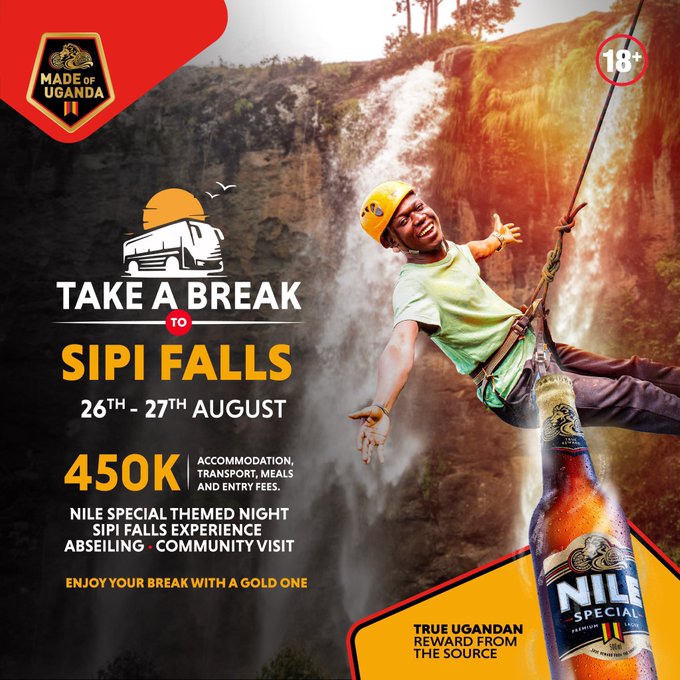 NileSpecial's tweet photo. Sipi adventure is on. 👉🏾Give us a reason why a Sipi Falls Experience would be special to you, and stand a chance to win some #TakeABreak tickets. 🎫

#MadeOfUganda 🇺🇬 https://t.co/kh0IuJKMvX
