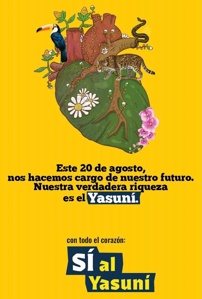 Yesterday Ecuadorians made history! They voted to leave crude oil in the
ground at #Yasuni !
They voted for life! Victory for Ecuador. Victory for the Planet!
Real climate action 
#KeepItInTheGround