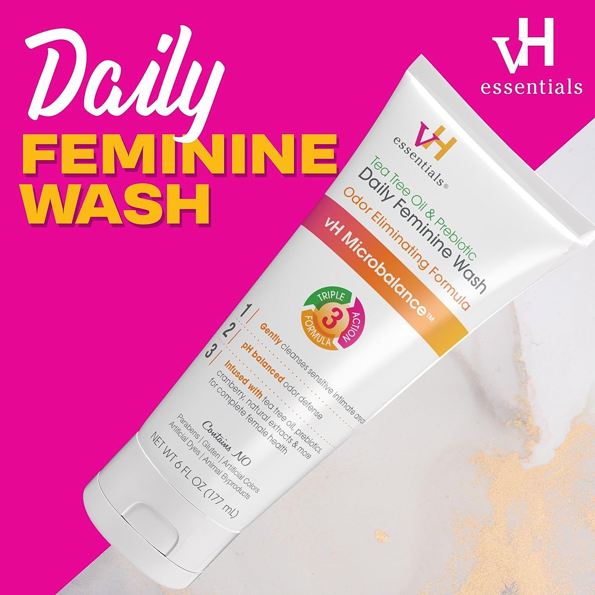 faruqeabdullah4's tweet photo. vH essentials, Ph Balanced Daily Feminine Wash, Tea Tree Oil &amp; Prebiotic, 6, Fl Oz, (Pack Of 1) 54306 Clear https://t.co/NfKbgTnIlV via @amazon https://t.co/OB9IAeii8x