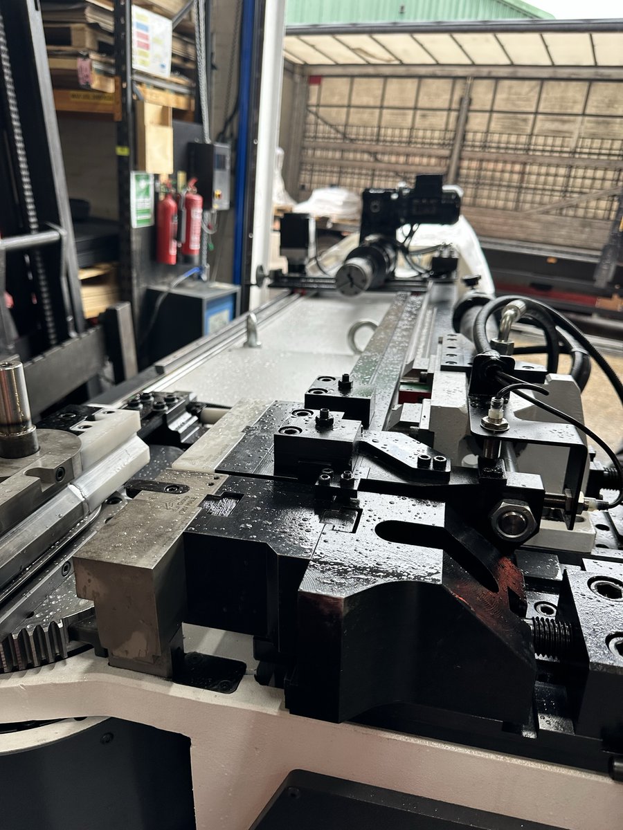 CPCases's tweet photo. Introducing our incredible, state-of-the-art tube bending machine that has just made its grand entrance!

We couldn't contain our excitement last Friday as we unloaded this powerhouse into its brand new home in our metal work department.

Another massive thank you to @VLBGroup! https://t.co/Yj3kfjrcXl