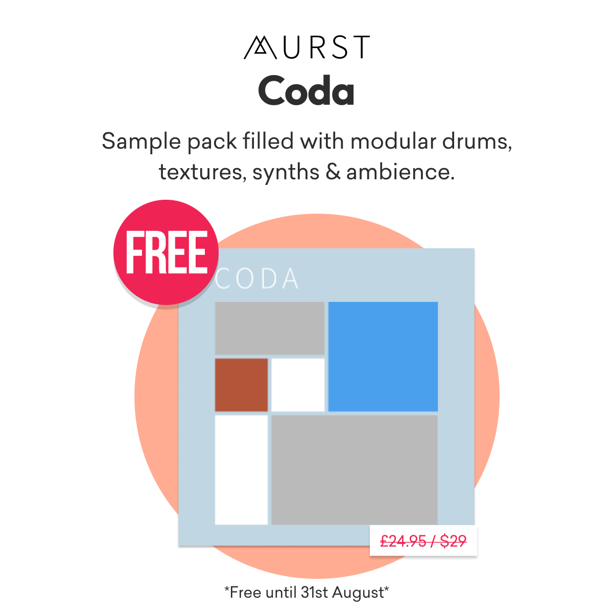 Free Sample Pack consisting of 350+ loops and one-shots🎁 All loops recorded at 120bpm -Modular drums -Texture: granular & modular synthesis + more -Synth: West Coast atonal loops + more -Ambience: re-worked pieces of granular sound design Free Download: bit.ly/44h8KWJ