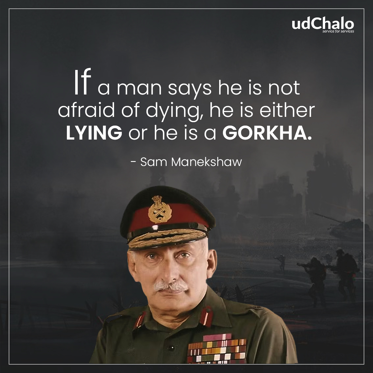 udChalo's tweet photo. The Gorkha Soldiers, known for their indomitable bravery and unwavering loyalty, exemplify the epitome of courage in the face of adversity. Let's celebrate this incredible spirit of fearlessness that embodies our Gorkha warriors with udChalo!
#udChalo #Serviceforservices #GorkhaRegiment #Gorkhas #GorkhaWarriors #GorkhaPride #SaluteToGorkhaSoldiers #SpiritOfFearlessness #tribute #sammanekshaw #Quotes #IndianArmy