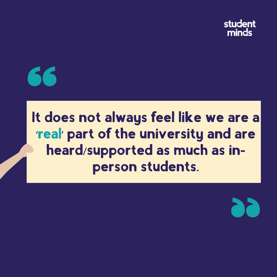 Our latest report, 'Understanding Student Mental Health Inequalities: Part-time, Distance Learner and Commuter Students', highlights the need for unis to understand their student populations better and improve experiences for all. Read the full report: ow.ly/V7Q250PALAf