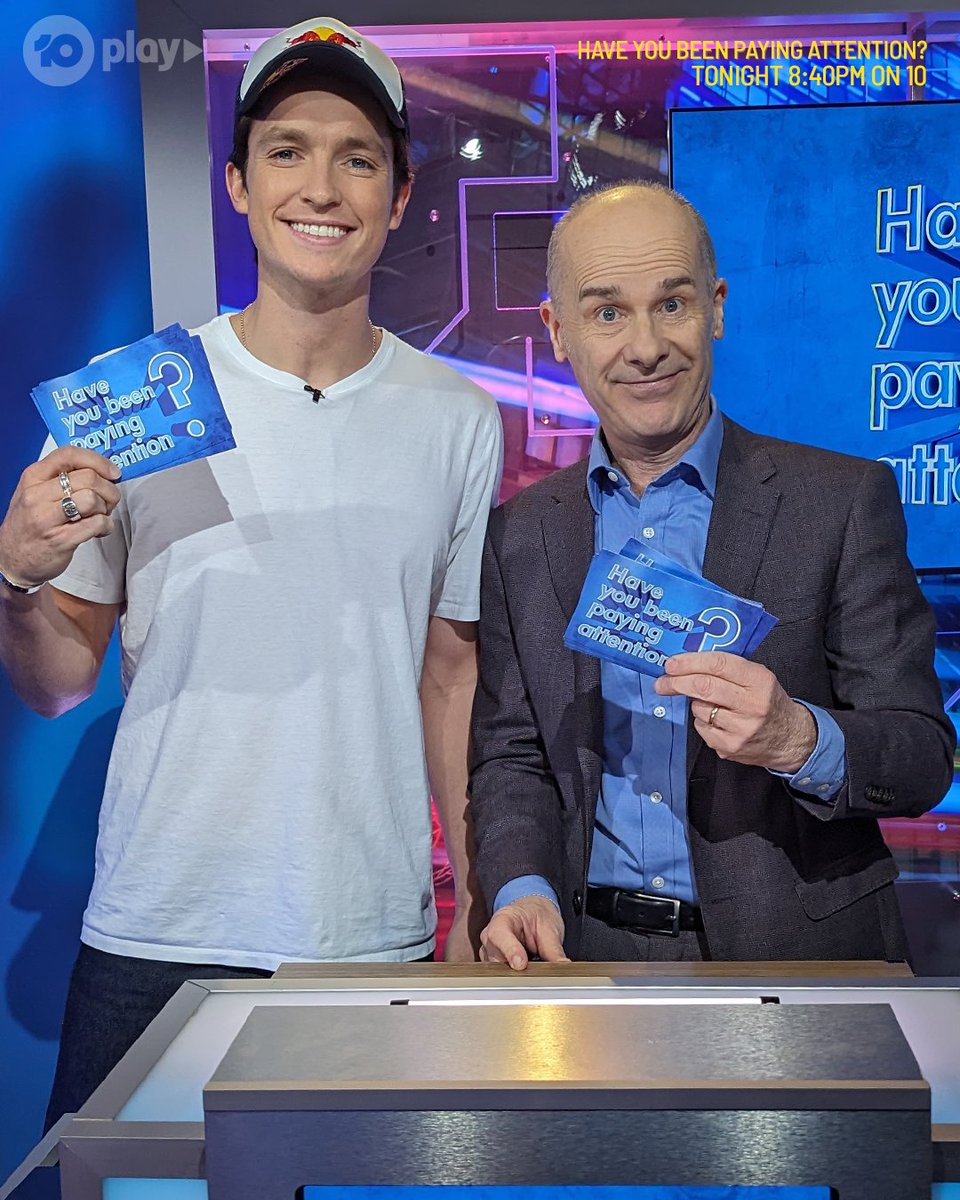 Can't wait to welcome newcomer @DrJasonLeong to the #HYBPA stage, plus Olympic snowboarding champion and friend of the show @scottyjames31 drops in as Guest Quizmaster 🏂 Join us at 8:40 on @Channel10AU