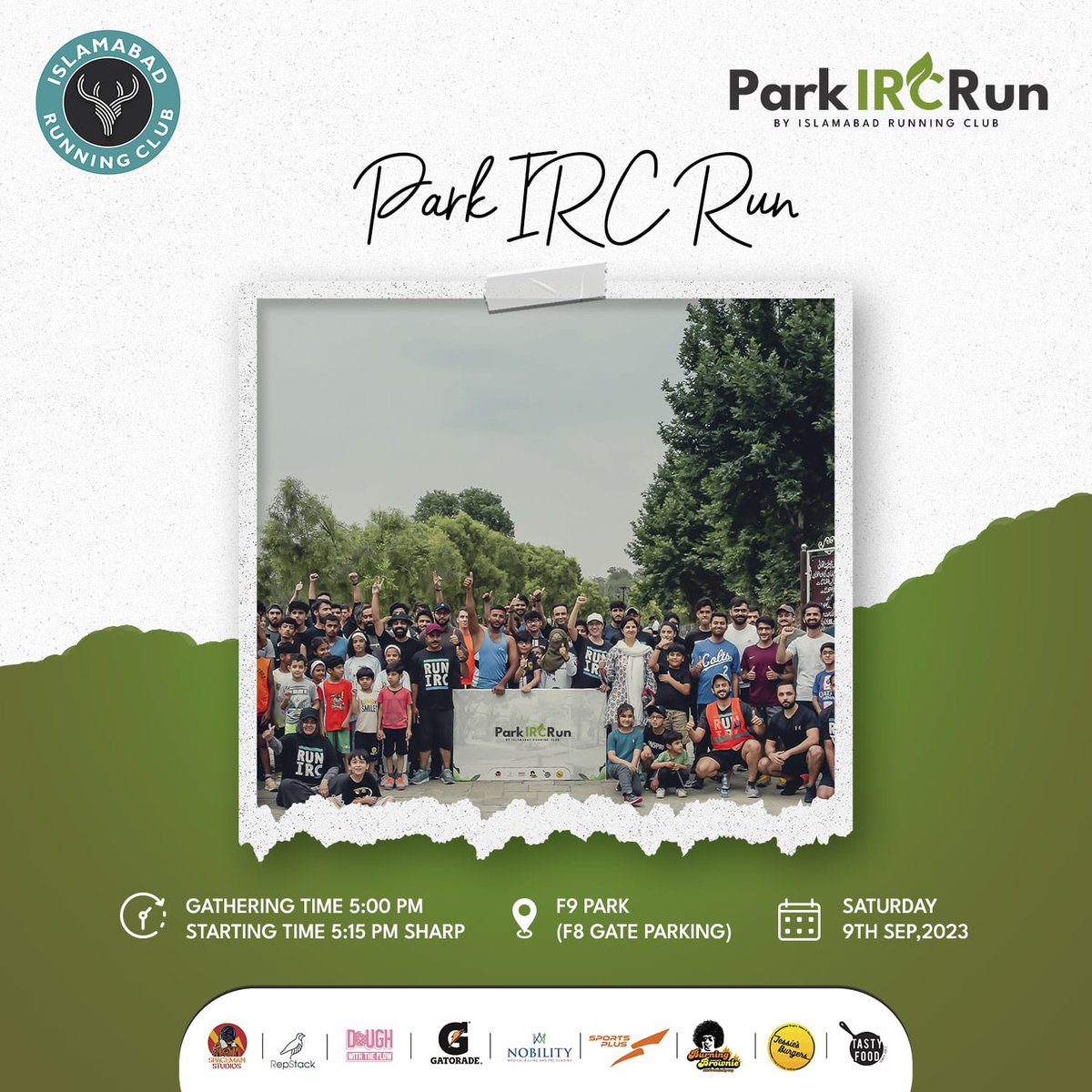 Join us for the 12th Park IRC Run on Sept 9, 2023! 

Time : 5:00 pm 
F-9 park ( f8 gate)

Walk, jog, or run for a healthier lifestyle

Register now: 

forms.gle/w7tZerqiGsHUCp…

#IRCRun #HealthyLiving