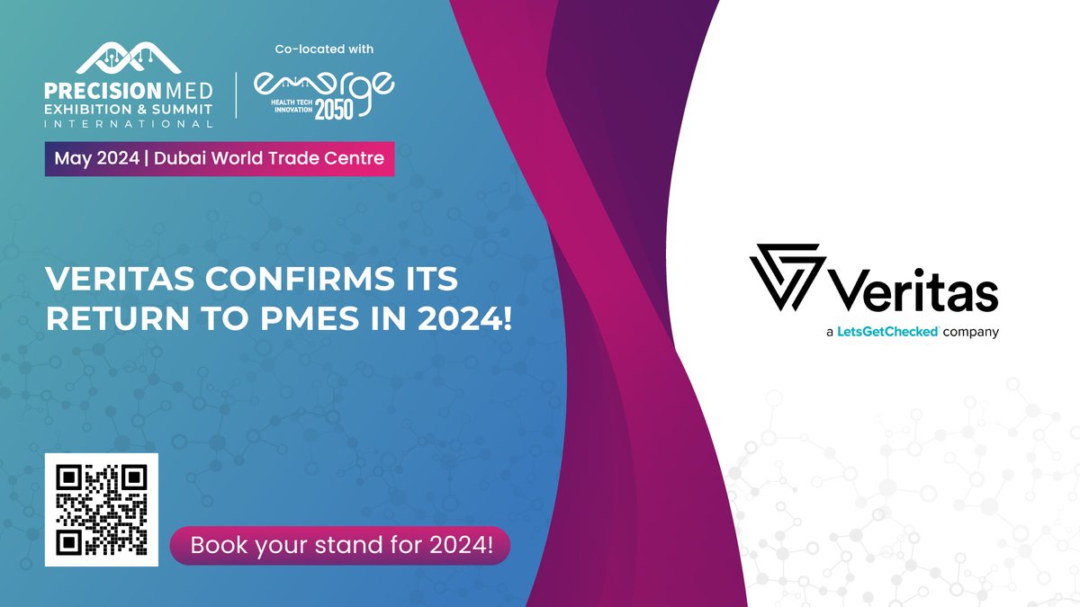 Returning exhibitor alert! <a href="/VeritasGenetics/">Veritas Genetics</a>, experts in #wholegenomesequencing and #pharmacogenomics, is returning to PrecisionMed Exhibition &amp; Summit, in 2024!

Contact us today and secure your space ➡️ precisionmedexpo.com/get-in-touch/

#personalisedmedicine #veritas #pmes2024