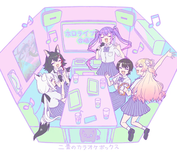 ホロライブ合唱部#TOWART #ねねアルバム #絵フブキ #みおーん絵 #プロテインザスバル 