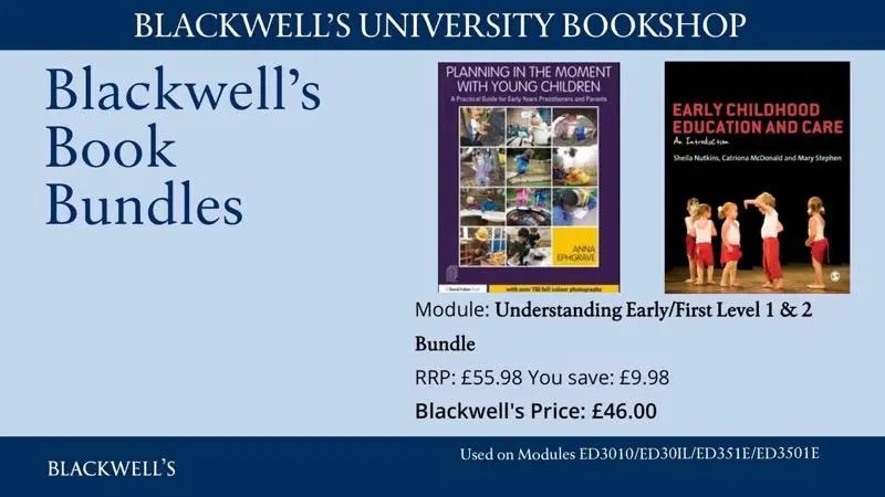 BlackwellsAbdn's tweet photo. Calling all Education students. Now available to pre-order for collection at the start of term (Or earlier if already in Aberdeen) is amazing discounted book bundles for your courses or in some cases the full term reading for your degree. 

https://t.co/ldRzcdKUkH https://t.co/azRTW0tdbJ