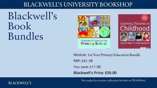 BlackwellsAbdn's tweet photo. Calling all Education students. Now available to pre-order for collection at the start of term (Or earlier if already in Aberdeen) is amazing discounted book bundles for your courses or in some cases the full term reading for your degree. 

https://t.co/ldRzcdKUkH https://t.co/azRTW0tdbJ