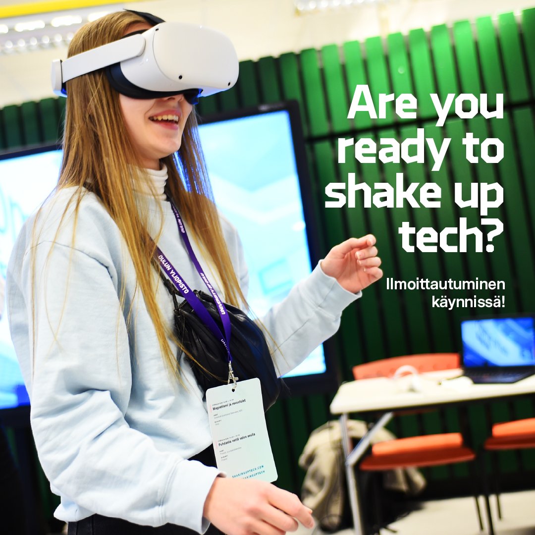Shaking up Tech järjestetään jälleen lokakuussa! Tapahtuma kutsuu naisia ja sukupuolivähemmistöihin kuuluvia tutustumaan tekniikan alan mahdollisuuksiin. 

Ilmoittautuminen 31.8. mennessä: shakinguptech.aalto.fi/hae-tapahtumaan

#UniOulu #ShakingUpTech #tekniikka #opiskelu