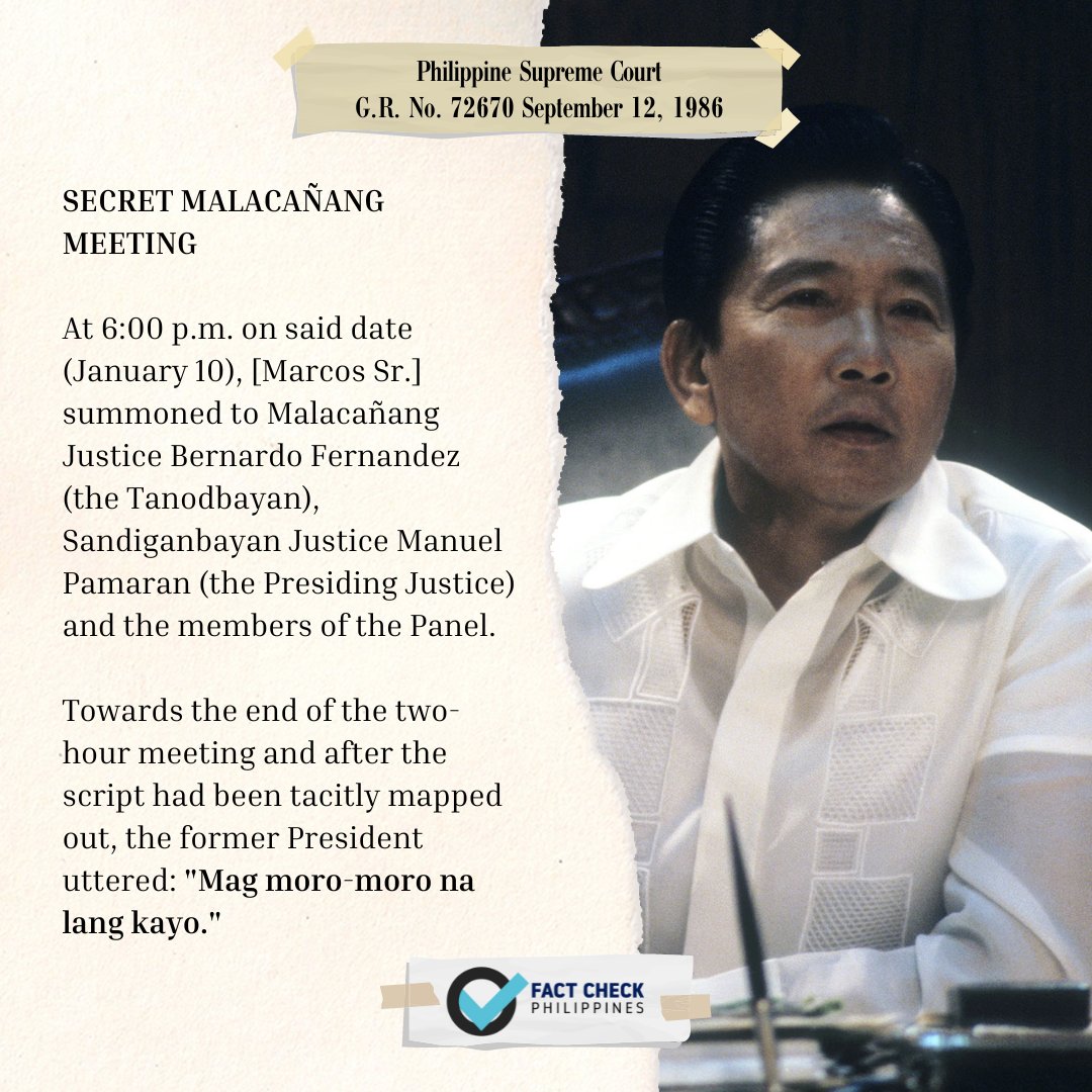 Sa kabila ng mga kasinungalingan, nakaukit na sa kasaysayan ang plano ng diktadurang Marcos na idiskaril ang imbestigasyon sa pagpatay kay Ninoy Aquino.

Noong 1986, binunyag ng Korte Suprema ang pagmamaneobra ni Marcos Sr. sa kaso.

#RememberingNinoy
#FactCheckPH
#FactsFirstPH