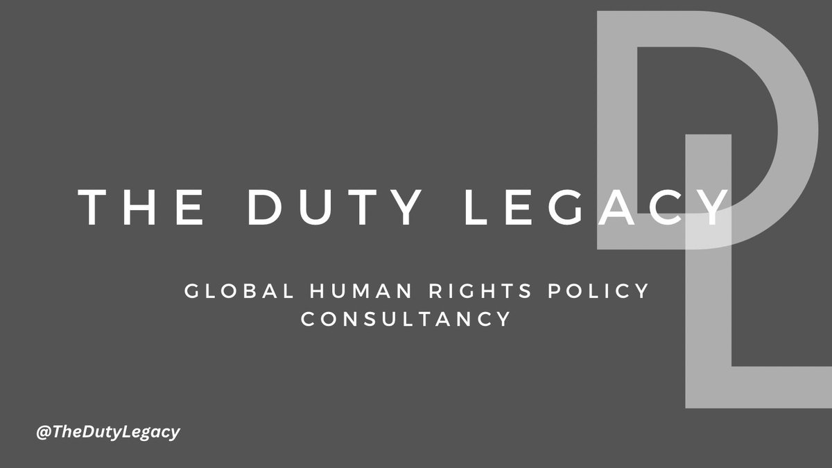 On Friday I announced the launch of @TheDutyLegacy. Here’s a little more about us: A company offering human rights consultancy, encompassing. 🌍 foreign and domestic legal policy 🌍 research on pressing issues across the global spanning law, politics and diplomacy 1/