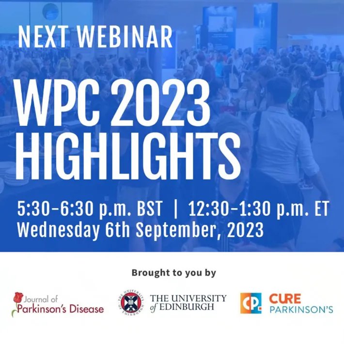 Chaired by Professor Tilo Kunath on Wednesday 6 September at 5.30pm BST, the next installment in our hugely popular webinar series will look at why the #WorldParkinsonCongress is such an important meeting for the wider Parkinson’s community: buff.ly/47tT98V