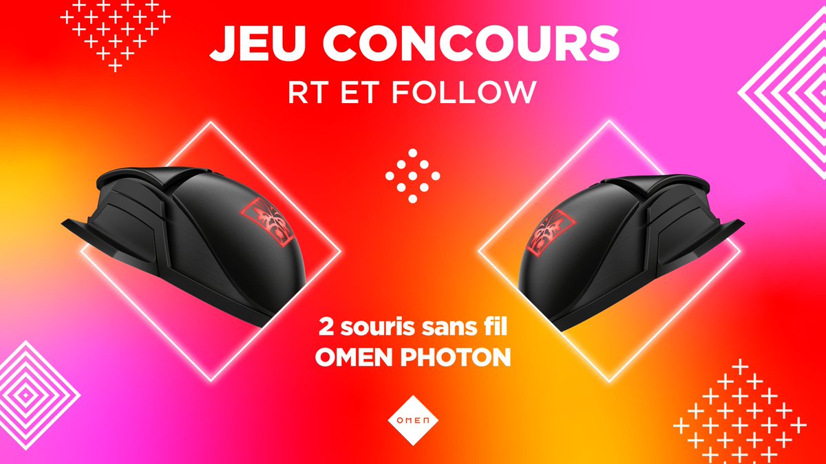 OMENbyHP_fr's tweet photo. 🎁 JEU CONCOURS 🎁

2 souris sans fil OMEN Photon (d’une valeur de 70€ TTC) à gagner 🖱️

Pour participer :
1️⃣ Follow @OMENbyHP_fr 
2️⃣ Retweet le Post

TAS des deux gagnants lundi matin https://t.co/1rbsk4MwTg