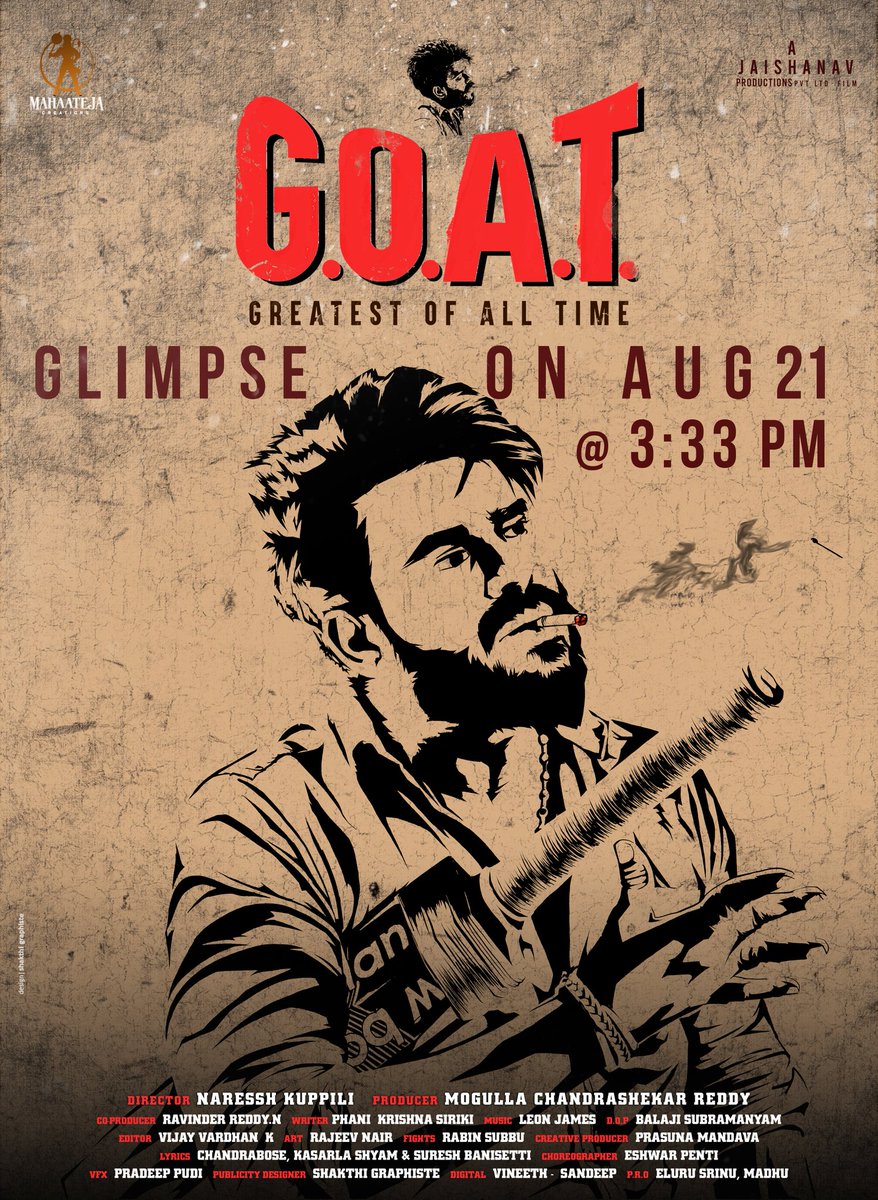 Lokesh27993374's tweet photo. Most awaited title glimpse coming
#GOATTheMovieGlimpse
#GOATTheMovie
#GoatTitleGlimpse https://t.co/BDPp3CAW1O