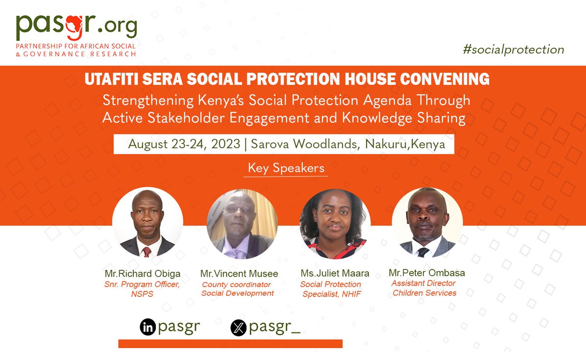 PASGR_'s tweet image. Our key speakers and presenters at the national social protection convening will interrogate issues hindering the successful implementation of social protection  interventions and propose ways of mitigating them. 
#ImplementationChallenges 
#SocialProtection
