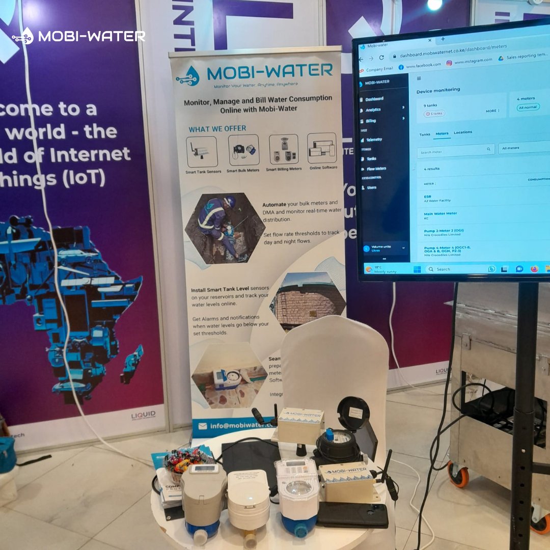 MobiWater's tweet photo. Making Waves at Innovate Nairobi Tech Week! Proud to be part of this game-changing event where Mobi Water's innovative water solutions align perfectly with the theme 'Innovation Unleashed for Economic Opportunities'. #MobiWater #NairobiTechWeek https://t.co/41qGFvIZXM