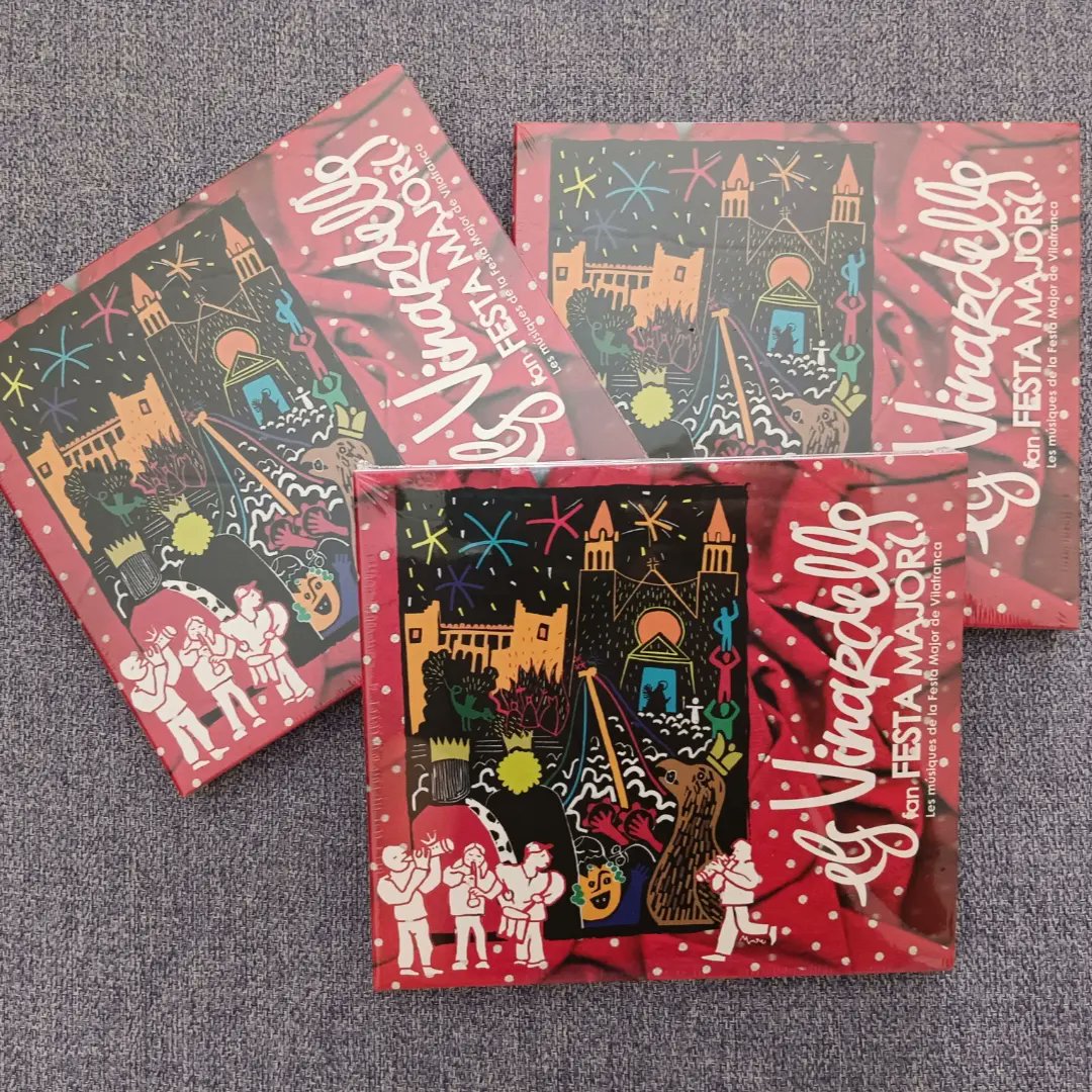 els_vinardells's tweet photo. Tal dia com avui de fa 10 anys presentàvem el doble CD "Els Vinardells fan Festa Major", amb el recull de les 73 melodies dels balls que participen a la @fmvilafranca, una fotografia exacta de la festa.
1/3
#elsvinardells #fmvila https://t.co/B0PTYGEFfz