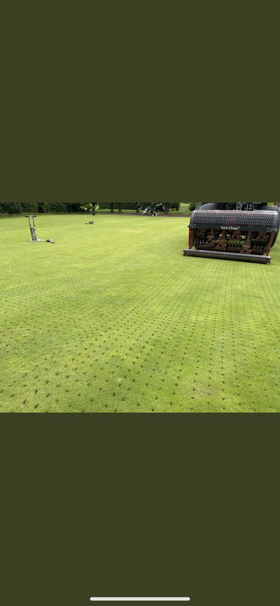 Phase 1 of summer greens renovations begins today. Verti-Draining down to 175mm. Phase 2 to begin 29/08. Please be patient with the Greenstaff as we try and complete the work with minimal disruption to play.