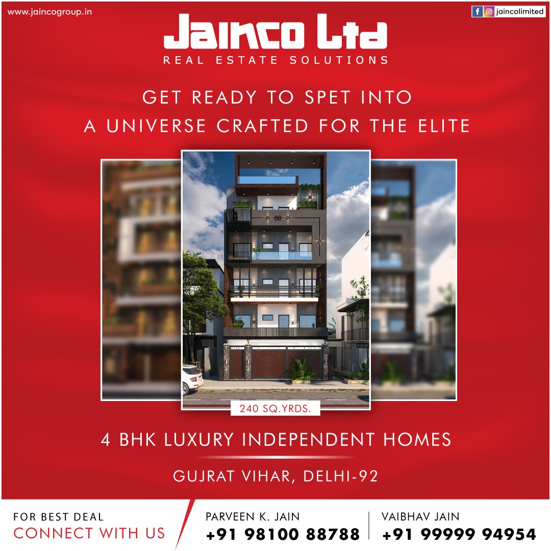 JaincoLimited's tweet photo. Get ready to luxuriate in exclusivity at #Jaincolimited new residential project, offering luxury independent floor in the posh location of Gujrat Vihar, #EastDelhi.
To know more, call us @
📷: +91 9999994954
📷: info@jaincogroup.in
📷: https://t.co/0XHKg9iOWL
#Investment https://t.co/iTZFEBTPPD