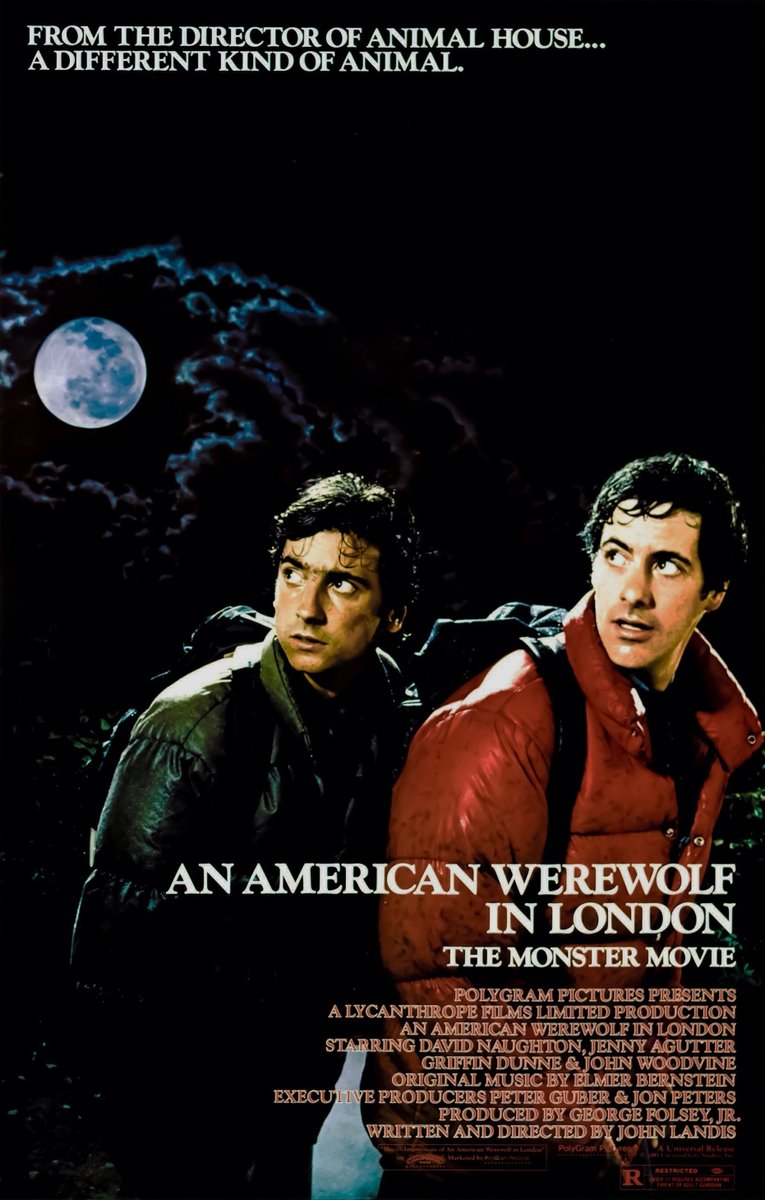 nostalgia_hit's tweet photo. 🎬 RELEASED ON THIS DAY: August 21, 1981
🎥 An American Werewolf in London, premiered in cinemas 42 years ago today!
#onthisday #onthisdayinhistory #anamericanwerewolfinlondon #davidnaughton #jennyagutter #nostalgia_hit https://t.co/6HWXzWaf92