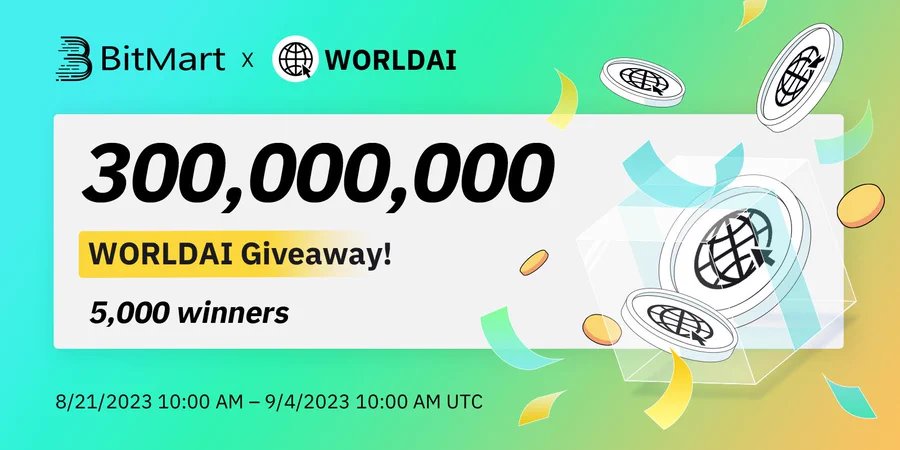 🌟 #BitMart X #WORLDAI #Airdrop 🌟

1️⃣Follow <a href="/BitMartExchange/">BitMart</a> &amp; <a href="/BitMart_India/">BitMart South Asia</a> &amp; <a href="/BitMartResearch/">BitMart Research｜$BMX HODLer</a> &amp; @worldaibnb
2️⃣Join t.me/BitMartExchange &amp; t.me/worldai_bnb
3️⃣RT &amp; Tag 3 frds &amp; Like
4️⃣Fill forms.gle/Atik52mJAVT89x…

🎁5,000 winners / 300,000,000 $WORLDAI
Register 👉