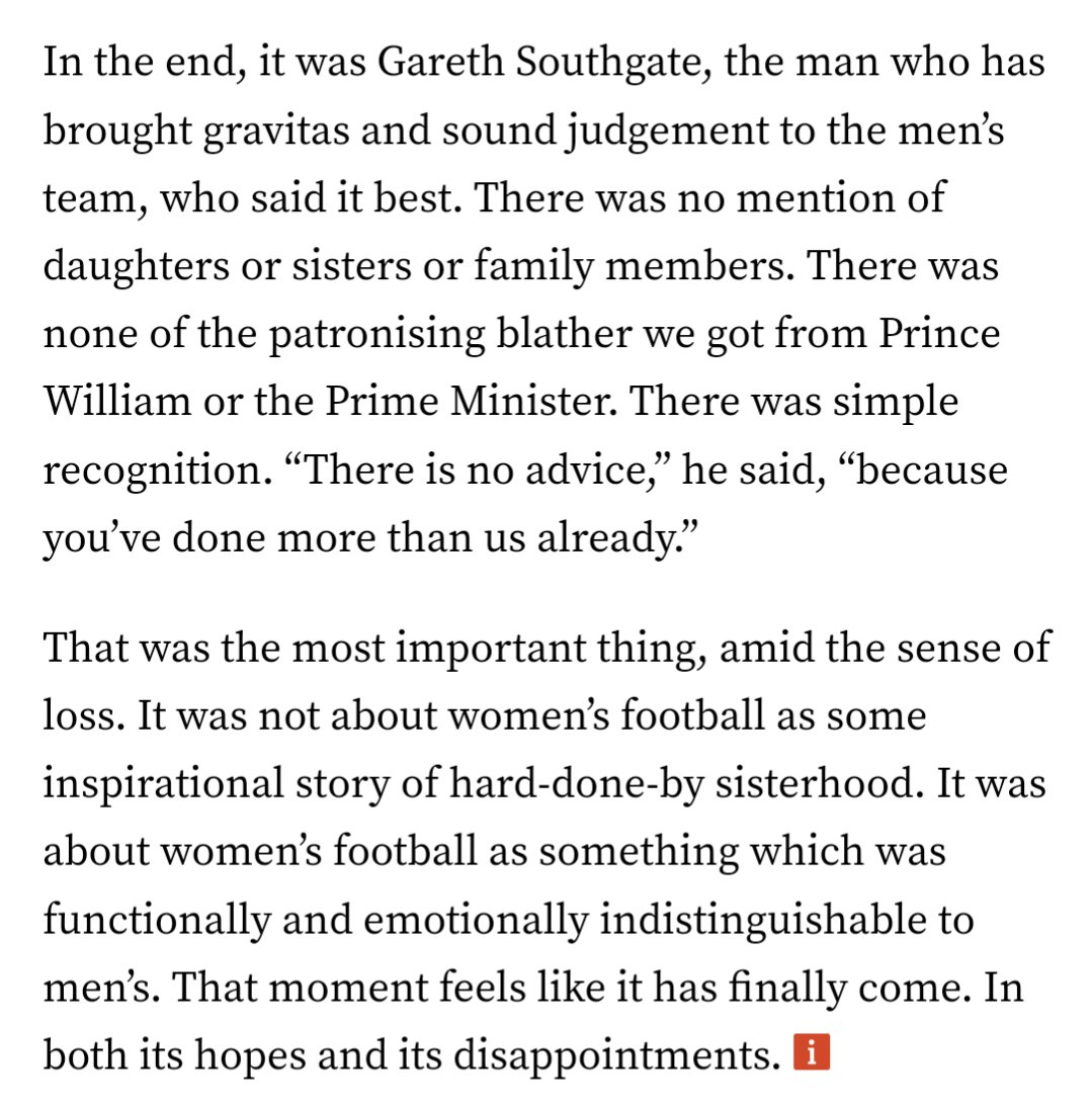 Excellent article. And Southgate came out best without being patronising