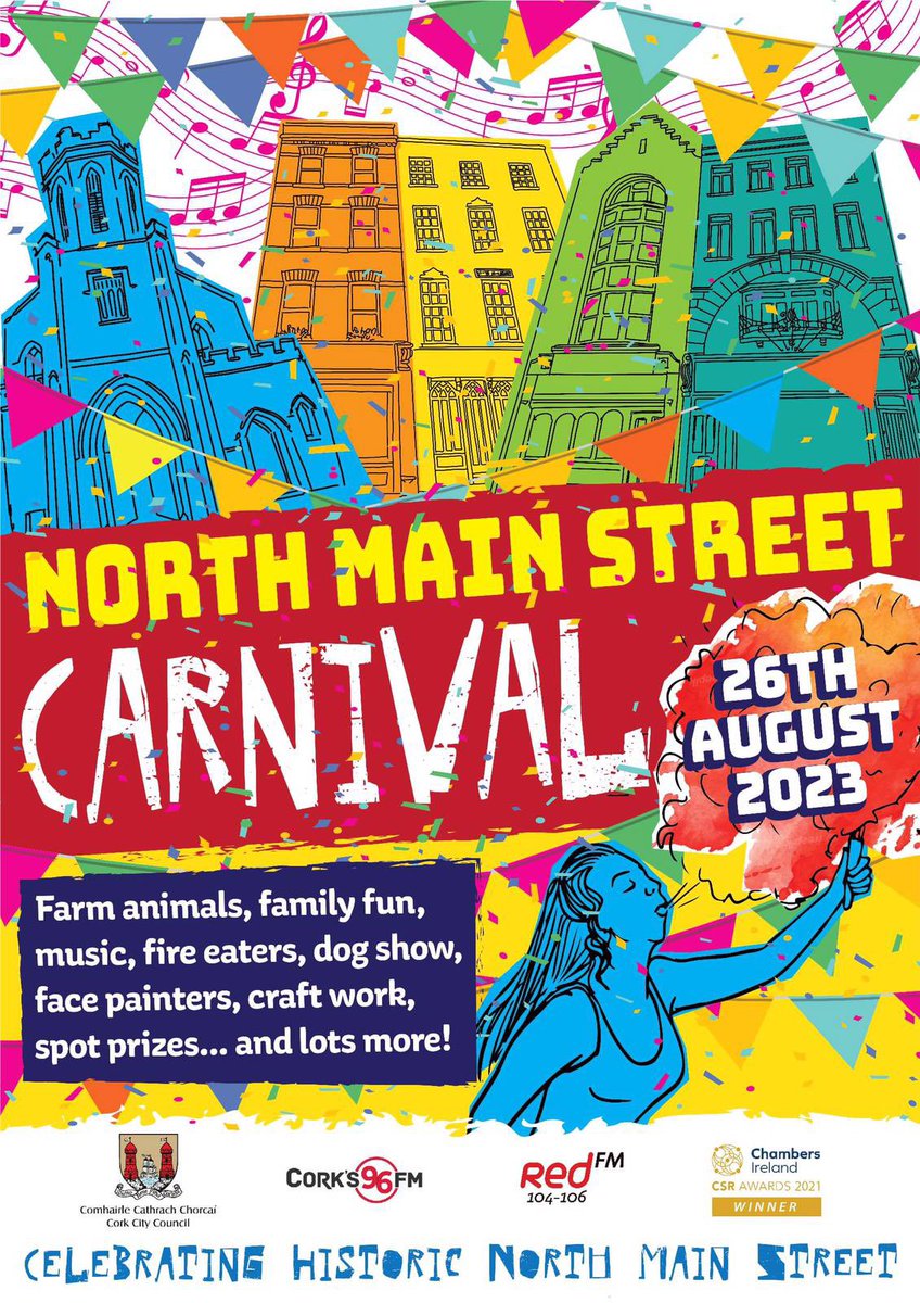 ☀️☀️ Hope the sun shines for North Main Street Carnival this Saturday 12pm-6pm. Street will be closed to traffic to facilitate the fun! 🎈🎊🎡
Close out the holidays with a bit of craic in the city.
#LoveCork #LoveYourCity