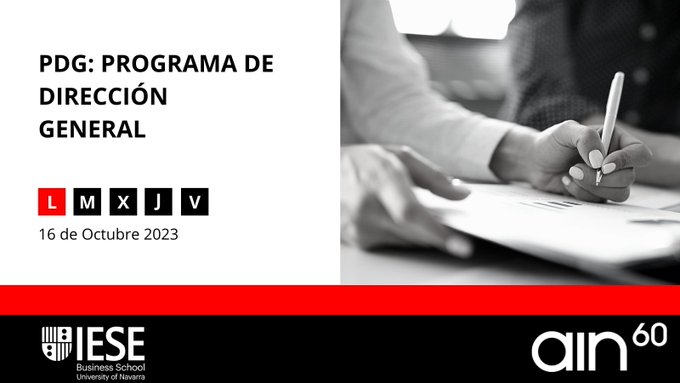 AIN_Navarra's tweet photo. 📢  ¿Quieres obtener una visión integral en la Dirección General de tu empresa?

🧐 El #PDG del @iesebschool  está diseñado para empresarios y directivos que quieren potenciar su pensamiento estratégico y liderazgo.

👉 ¡Reserva tu plaza! https://t.co/BLVeISwSEN

#ainFormacion https://t.co/tST8N4flnt