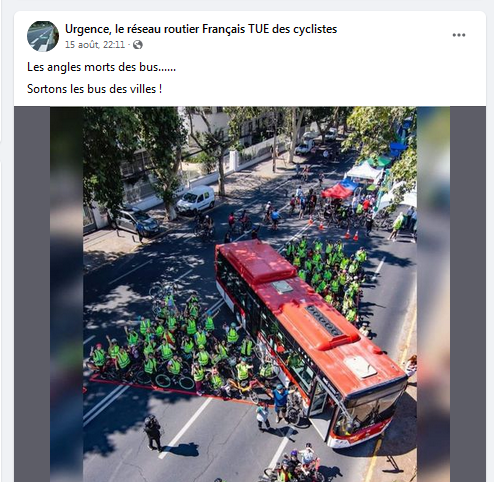 JCQDSE's tweet photo. Oh quelle surprise. 

Des cyclistes demandent l'interdiction des bus en ville. 

(Comment un mode de déplacement paisible et sympathique a-t-il pu devenir une religion de sectaires bas du front et agressifs qui se croient investis d'une mission divine, c'est le grand mystère...) https://t.co/T0wRLOFORt