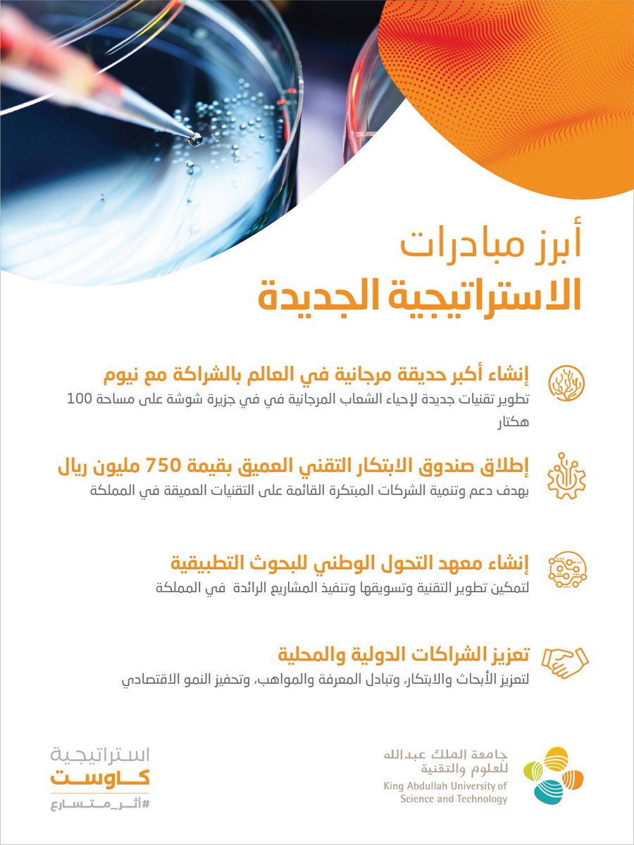 تعرّف على أبرز المبادرات التي تتضمنها استراتيجية #كاوست الجديدة.

#أثر_متسارع
#رؤية_السعودية_2030 
kaust-strategy.com/ar