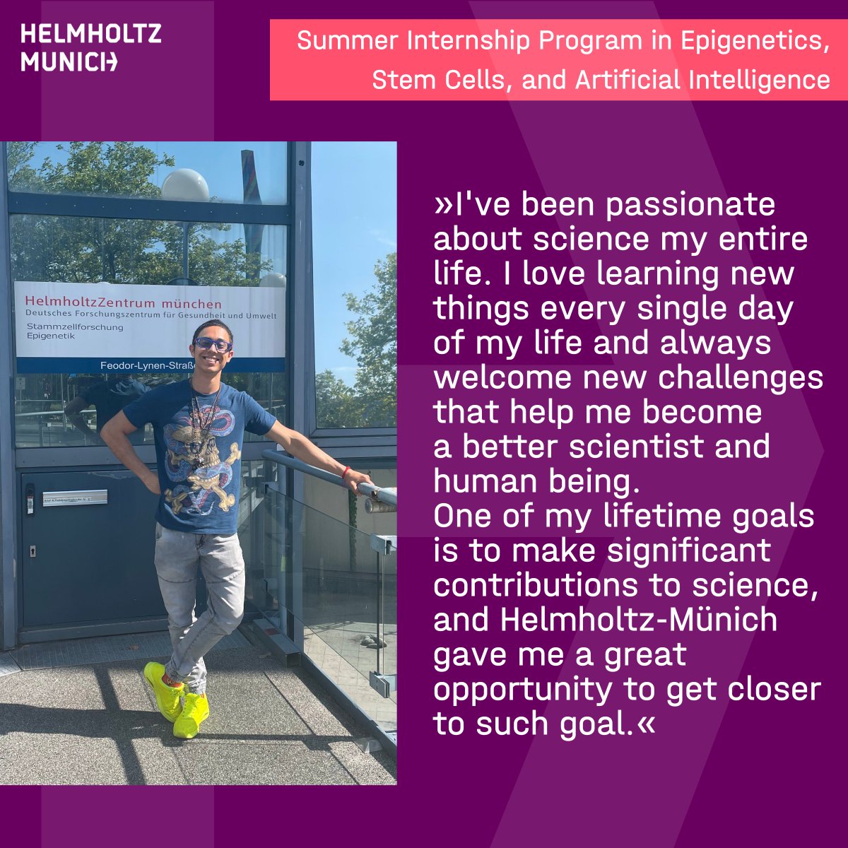 👋 Last week of our #SummerInternship, and Phabel @phabel2001 is making it count! 🌟 Working alongside Gabriele in @anto_scial lab @HelmholtzMunich, Phabel is certain: this is 'a summer I'll never forget!!!' 🚀 Take a peek below to see why! 📸 #science #epigenetics #ai #stemcell