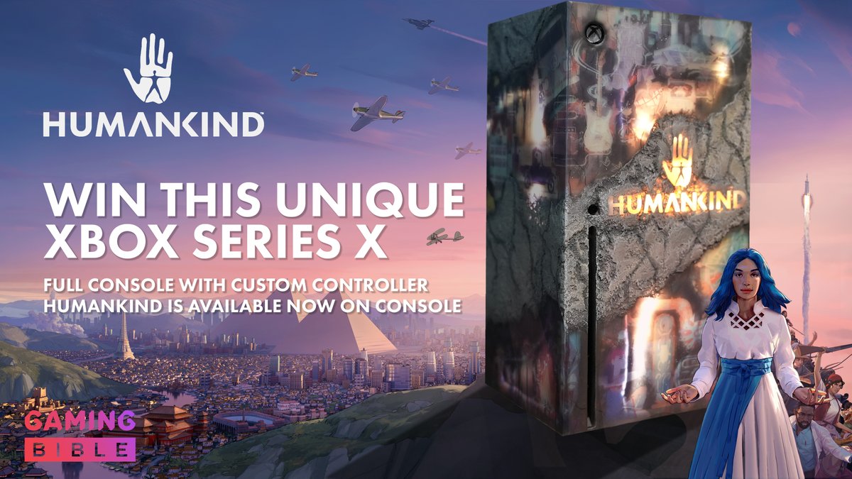 Today @humankindgame launches on console and thanks to our friends @Amplitude we have this one-of-a-kind Xbox Series X console to giveaway… To enter: - RT this tweet - Follow @gamingbible & @humankindgame - Reply with #HumankindGame