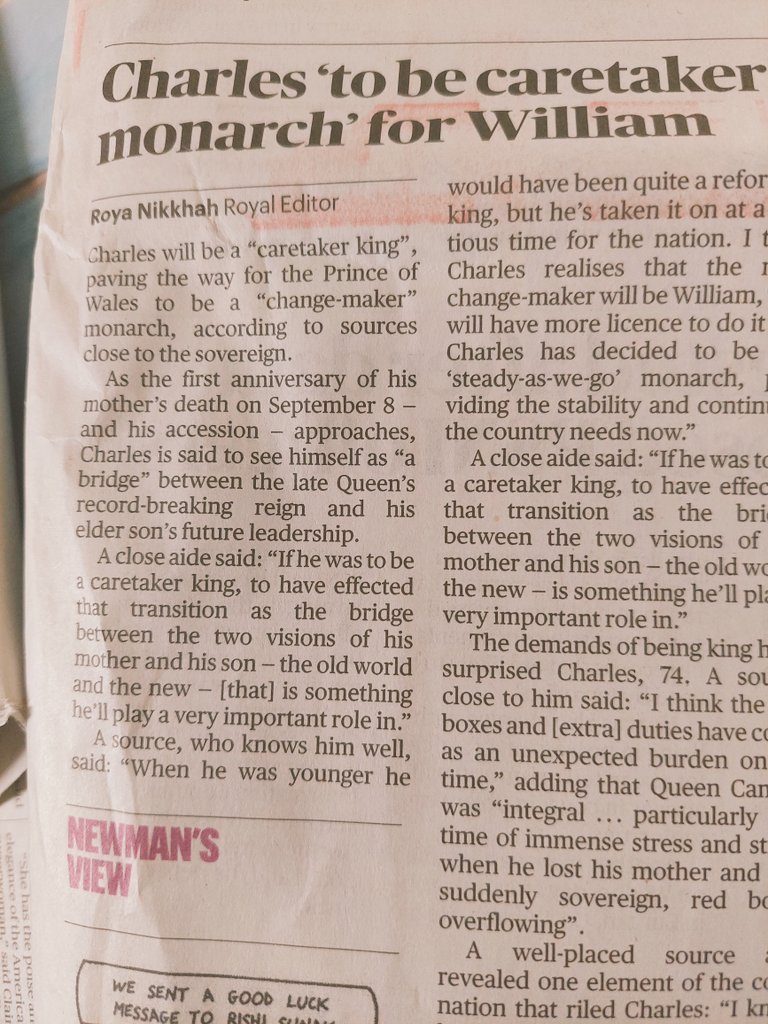 That's an awfully long winded way of saying that Charles has no intention of modernising the monarchy