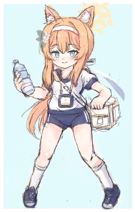 今晩もMisskeyのわんどろの絵をはりはり…。
今回はブルーアーカイブより「伊落マリー」さんです!よく(お清楚)のリアクションが押されてますね…!ブルアカの子って描くの難しい…! 